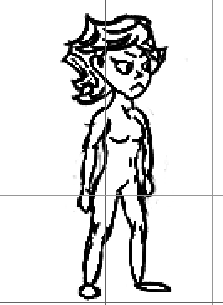 A spunky girl with fluffy hair.